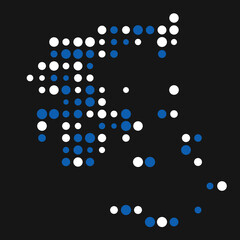 Greece Silhouette Pixelated pattern illustration