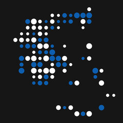 Greece Silhouette Pixelated pattern illustration