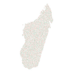 Madagascar Silhouette Pixelated pattern illustration