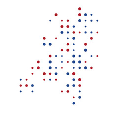 Netherlands Silhouette Pixelated pattern illustration