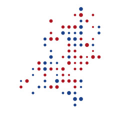 Netherlands Silhouette Pixelated pattern illustration