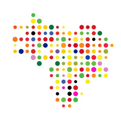 Venezuela Silhouette Pixelated pattern illustration