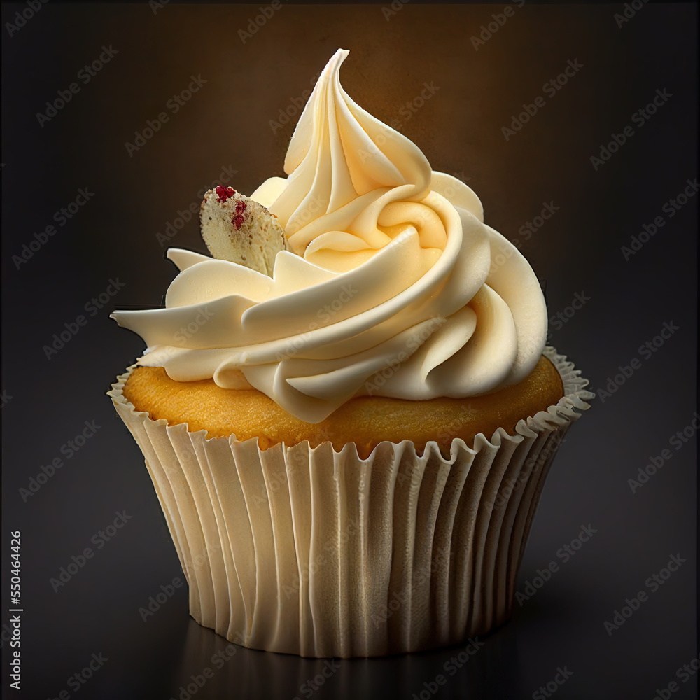 Wall mural cupcake with cream