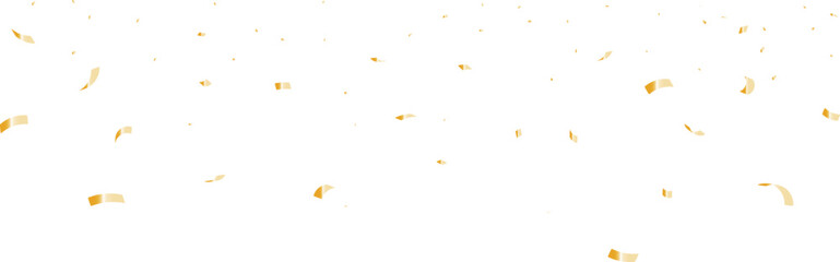 congratulatory background with gold confetti on a transparent background