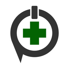 Online medical logo template Icon Illustration Brand Identity