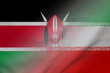 Kenya and Iran political flag international contract IRN KEN
