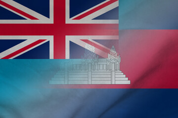 Tuvalu and Cambodia government flag transborder relations BTN TUV