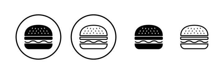 Burger icon vector illustration. burger sign and symbol. hamburger