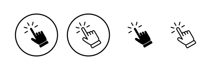 Hand click icon vector illustration. pointer sign and symbol. hand cursor icon