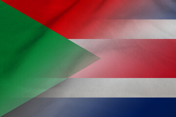 Sudan and Costa Rica state flag international contract CRI SDN
