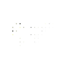 World Map Silhouette Pixelated generative pattern illustration