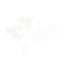 World Map Silhouette Pixelated generative pattern illustration