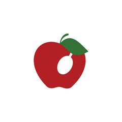 minimal flat fruit logo llustration 