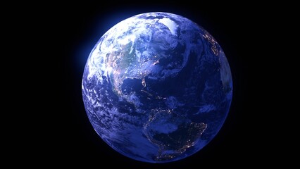 3D planet earth in space. Elements of this image furnished by NASA