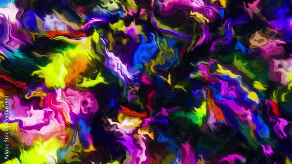 Poster bright colorful animation with shimmering curved lines. motion. abstract background with shimmering 