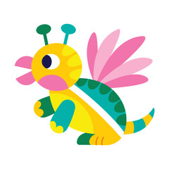 Isolated colored turtle alebrije icon Vector