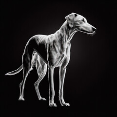 Obraz premium Lurcher/greyhound/sighthound
