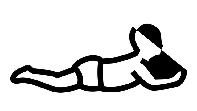 tonic labyrinthine reflex line icon animation