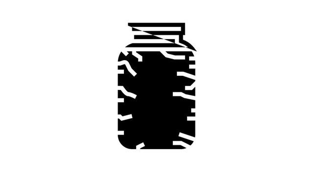pickled cabbage line icon animation