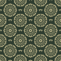 Seamless ornamental luxurious vector pattern in Ottoman Kaftan style. Use for fabric prints, weaving, knitting, home decoration, fashion design and bedding patterns