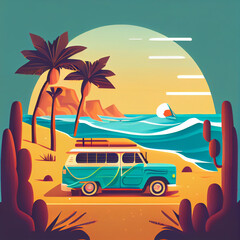 Traveling by car, camping, holiday, trip, beautiful	