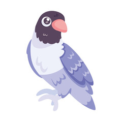 Isolated cute parakeet bird icon Vector