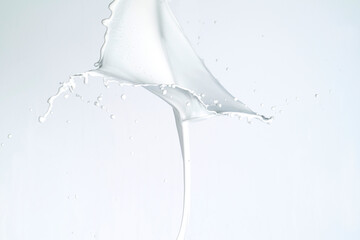milk liquid splash in the studio