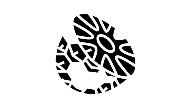 pineapple brown yellow glyph icon animation