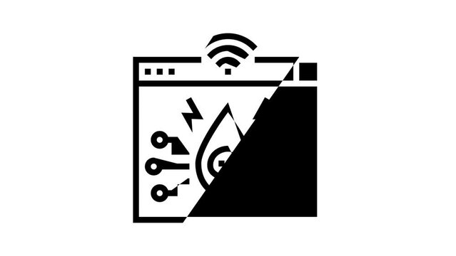 teardrop attack line icon animation