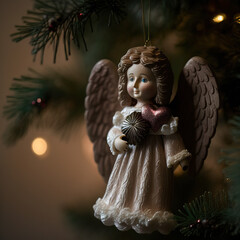 christmas angel on the tree