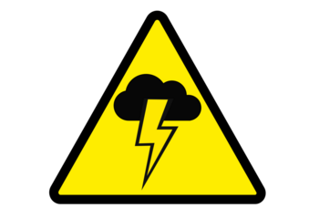 雷注意　警告ラベル