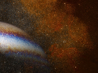 Image of the universe made with light effects