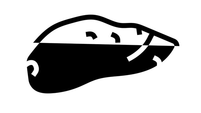 sweet yam potato line icon animation