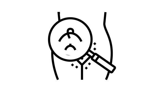 pubic hair line icon animation