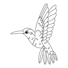 Isolated cute hummingbird bird icon Vector