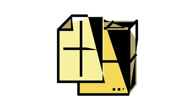 manilla paper color icon animation