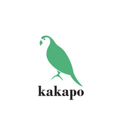 Kakapo bird logo design in green color.