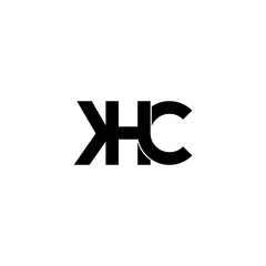 khc letter initial monogram logo design
