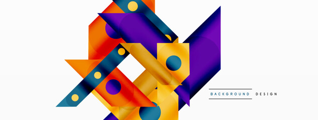 Bright colorful straight lines geometric abstract background. Trendy overlapping lines composition for wallpaper, banner, background or landing