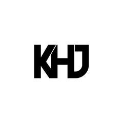 khj letter initial monogram logo design