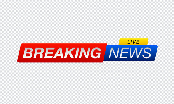 Breaking News live on transparent background. Planet News. Vector illustration template for your design. Isolated on transparent background.