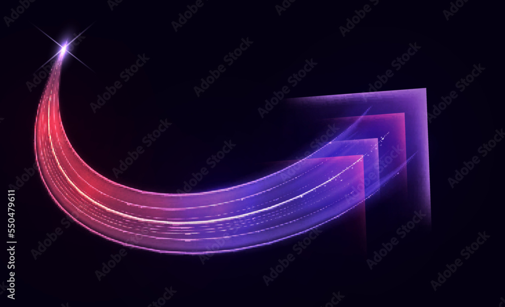 Wall mural modern abstract high-speed arrows light effect movement. abstract modern hight speed light arrow lin