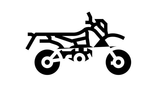 dual sports enduros line icon animation