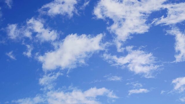 Blue sky timelapse. blue sky and clouds.