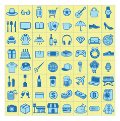 product of life icon set, vector illustration.
simple symbol illustration for online shop