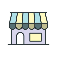 Online shop store icon vector design templates