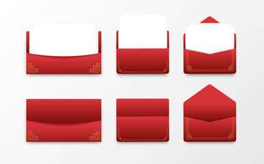 Set of empty paper envelope.