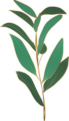 Fototapeta premium olive branch decorative element