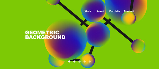 Line points connections geometric abstract background