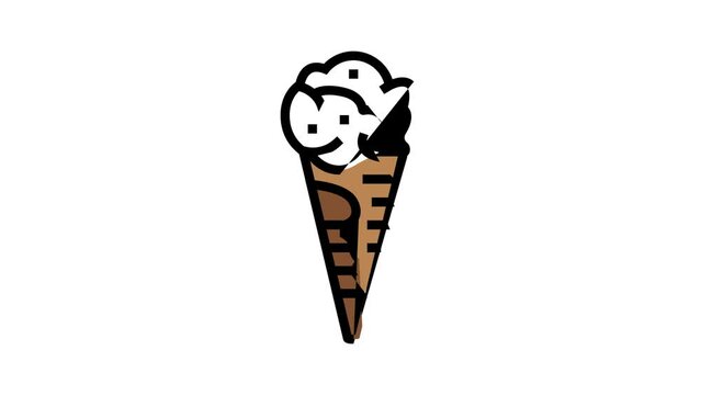 italian ice cream color icon animation